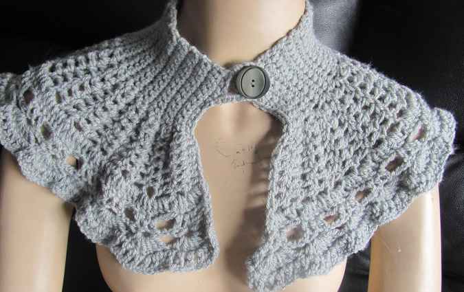 large image of art item: accessory &ndash; capelet gray