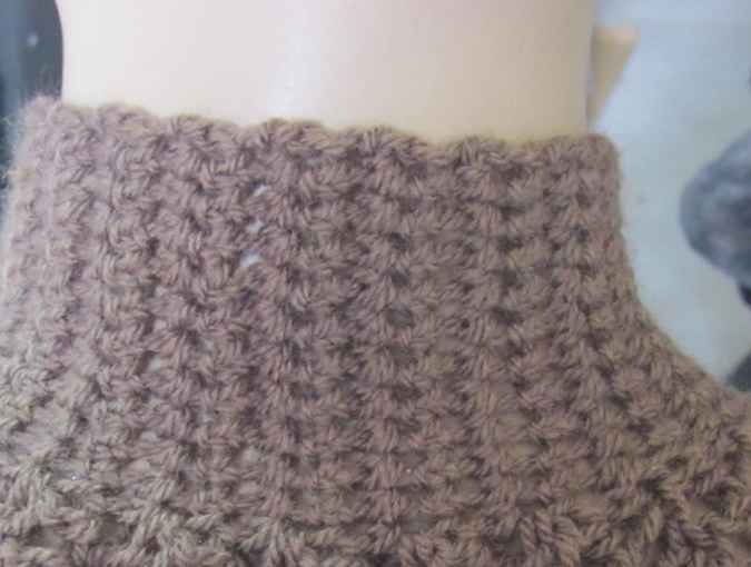 large image of art item: accessory &ndash; capelet gray brown