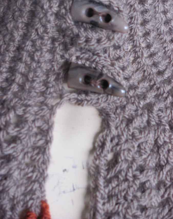 large image of art item: accessory &ndash; capelet gray brown