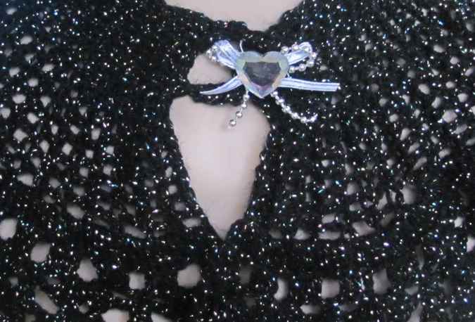 large image of art item: accessory &ndash; black lurex