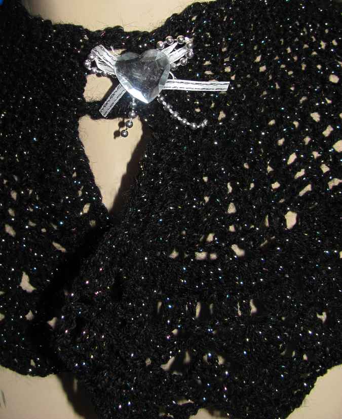 large image of art item: accessory &ndash; black lurex