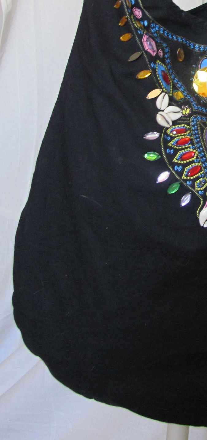 large image of art item: bag &ndash; black crystals colorful