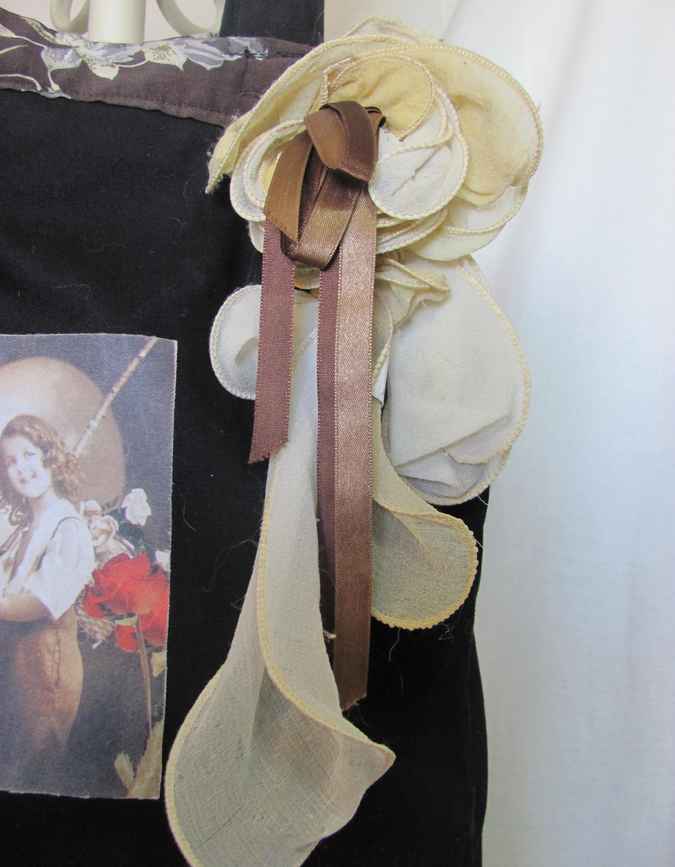 large image of art item: bag &ndash; black flowergirl