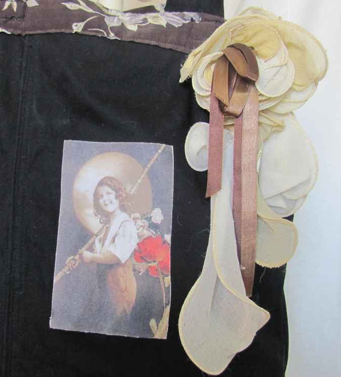 large image of art item: bag &ndash; black flowergirl