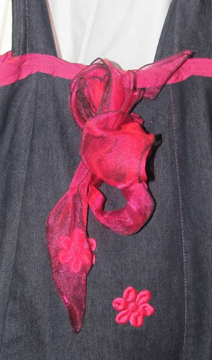 large image of art item: bag &ndash; black ribbon purple