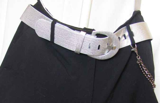 large image of art item: bag &ndash; black with silver belt