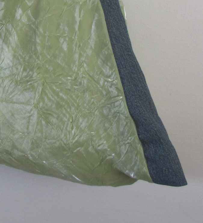 large image of art item: bag &ndash; blue crochet arcs colorful