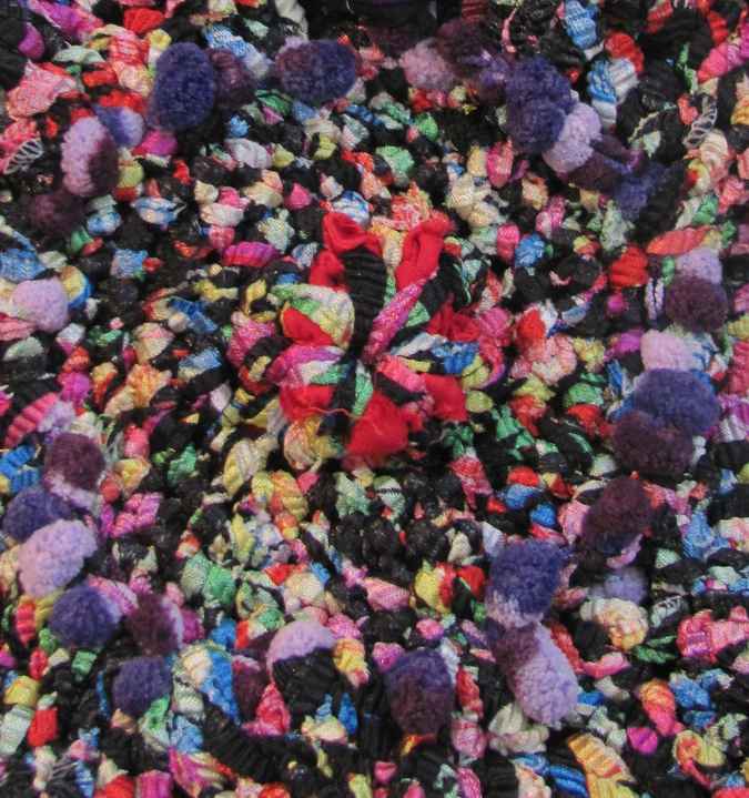 large image of art item: bag &ndash; button purple crochet colorful