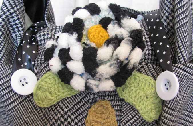 large image of art item: bag &ndash; checkered black and white