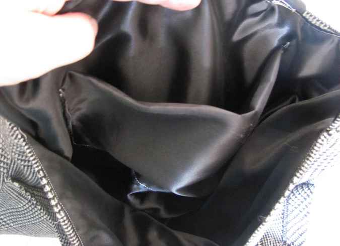 large image of art item: bag &ndash; checkered black and white