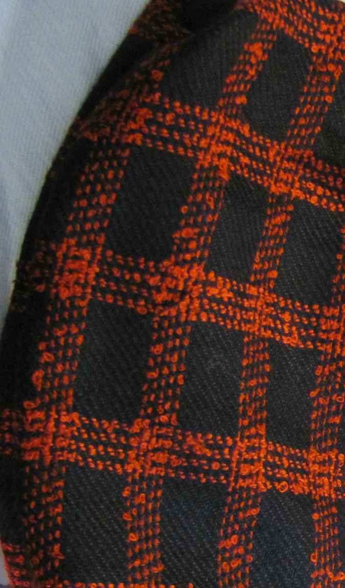 large image of art item: bag &ndash; checkered orange black