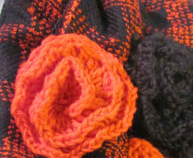 large image of art item: bag &ndash; checkered orange black