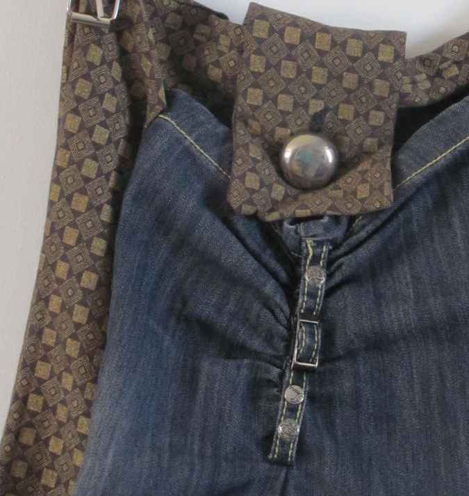 large image of art item: bag &ndash; checkered pouch jeans