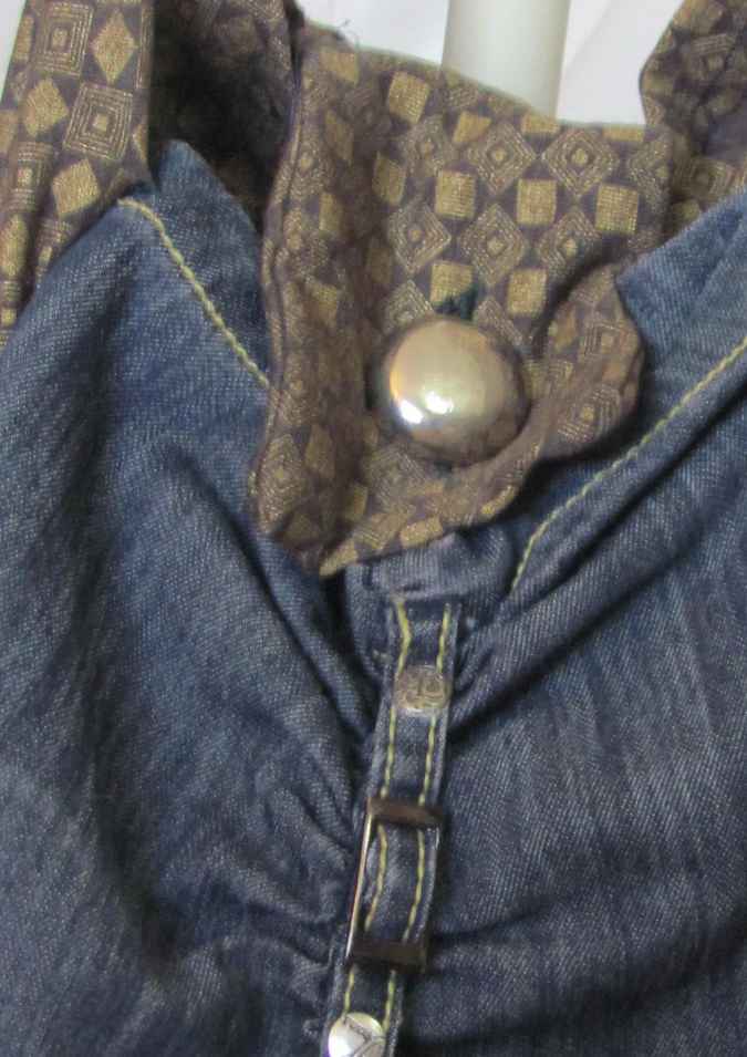 large image of art item: bag &ndash; checkered pouch jeans