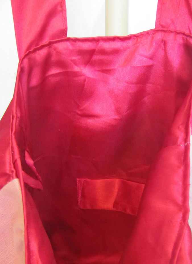 large image of art item: bag &ndash; crimson pink cream geometric spiral