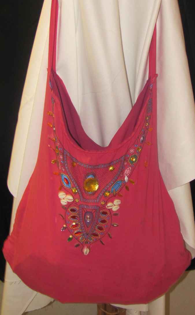 large image of art item: bag &ndash; crimson with crystals