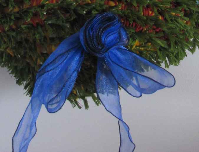 large image of art item: bag &ndash; crochet blue green cyan with ribbon roses