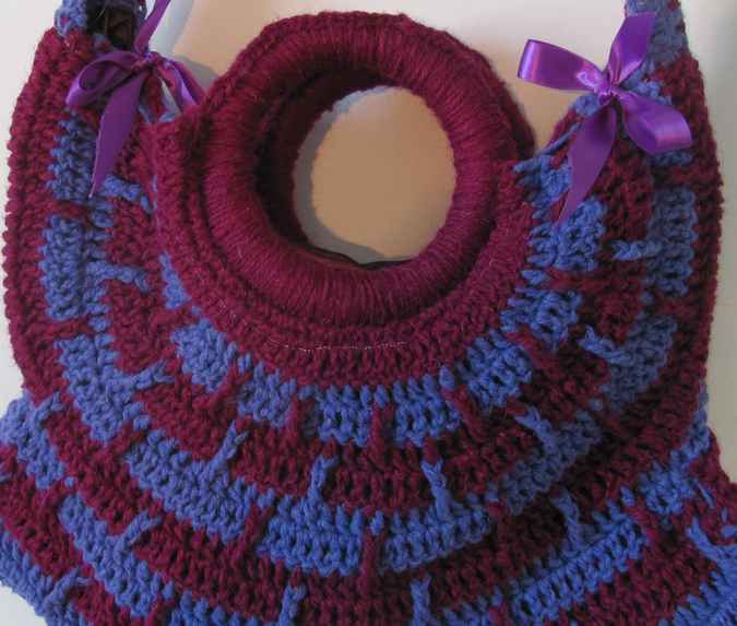 large image of art item: bag &ndash; crochet purple blue