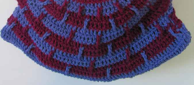 large image of art item: bag &ndash; crochet purple blue