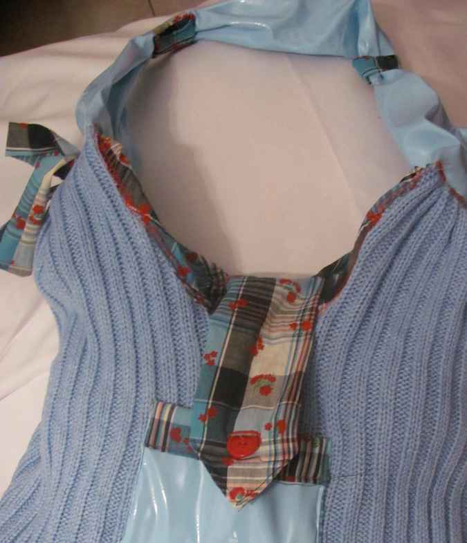 large image of art item: bag &ndash; cyan wool