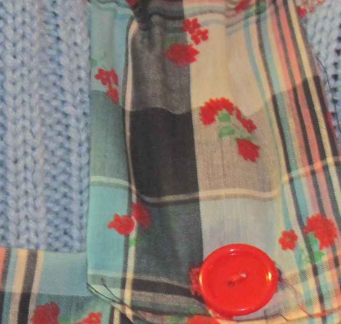 large image of art item: bag &ndash; cyan wool