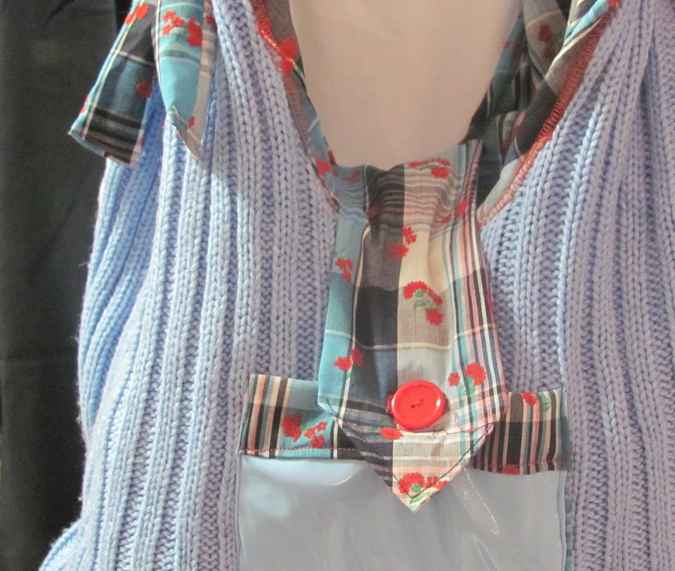 large image of art item: bag &ndash; cyan wool