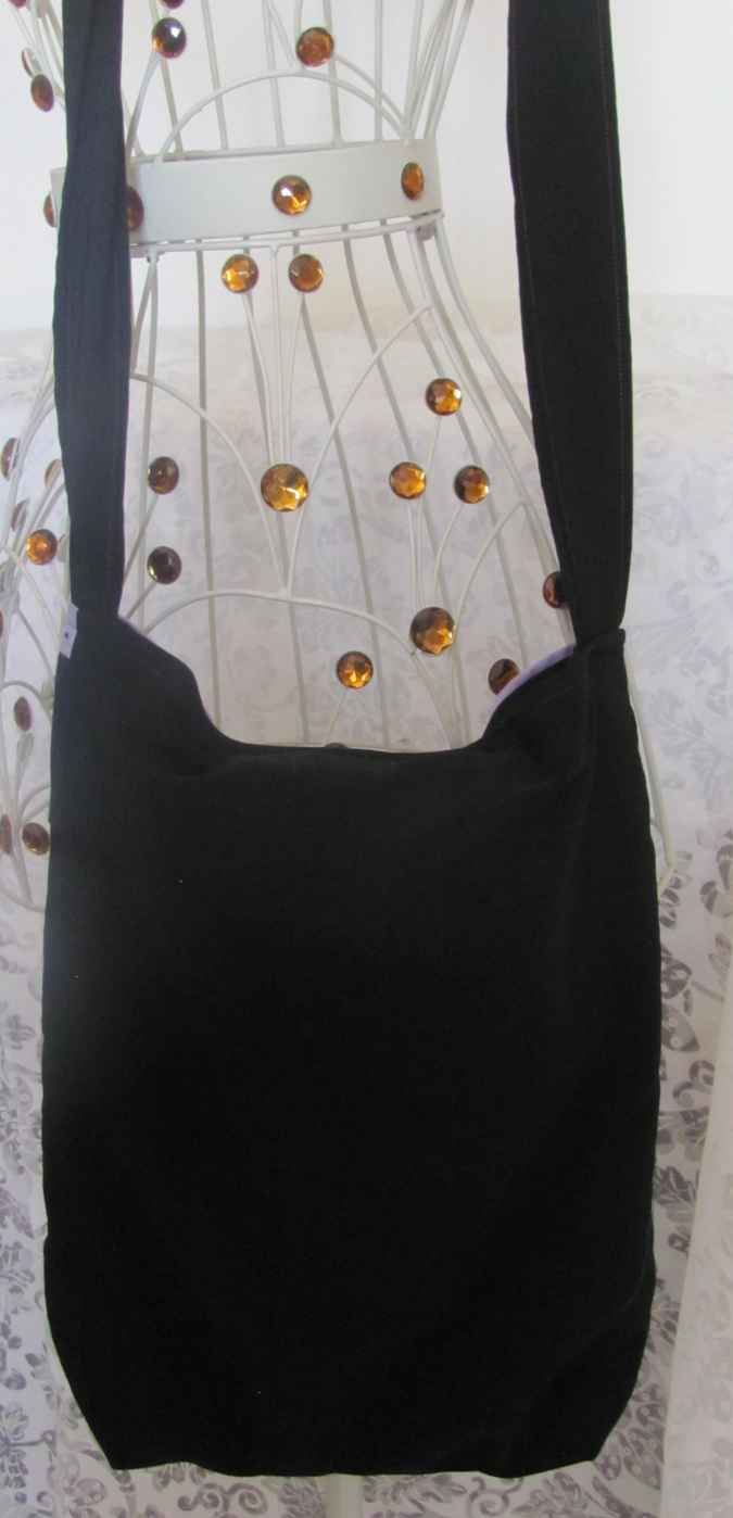 large image of art item: bag &ndash; embroidery green yellow flowers