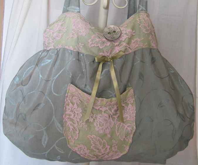 large image of art item: bag &ndash; gray pouch pink