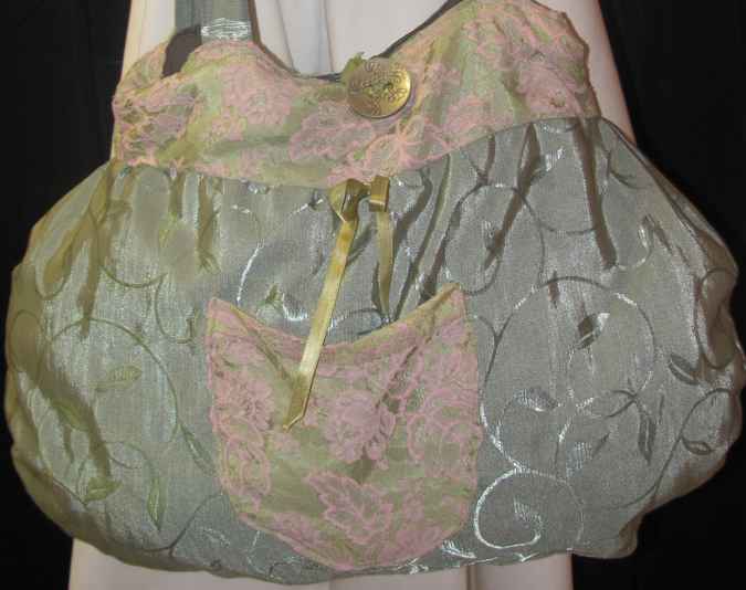 large image of art item: bag &ndash; gray pouch pink