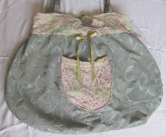 large image of art item: bag &ndash; gray pouch pink