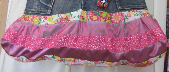 large image of art item: bag &ndash; jeans quilt halfhalf