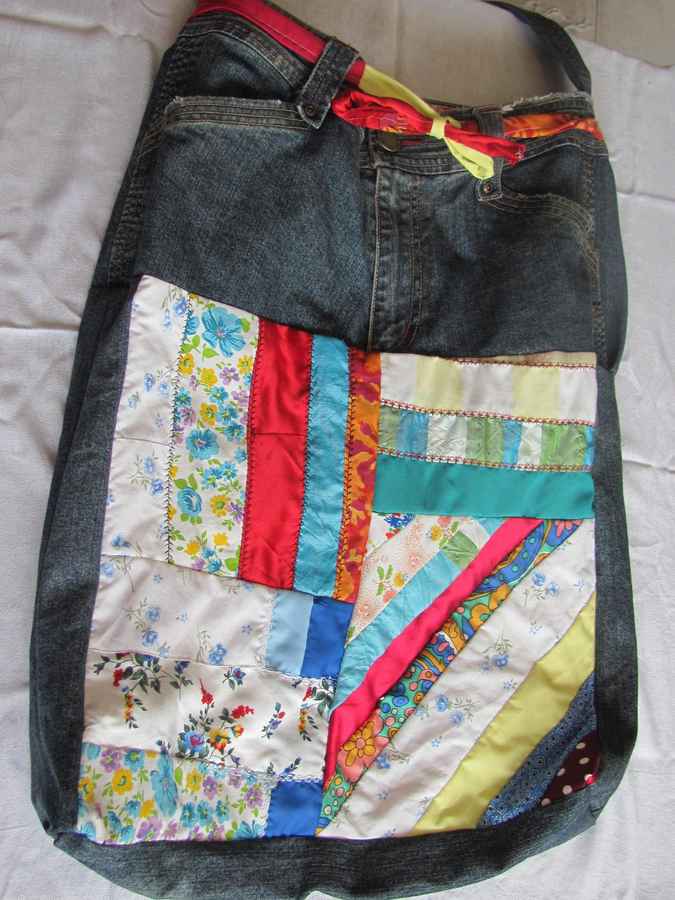 large image of art item: bag &ndash; jeans quiltstripes