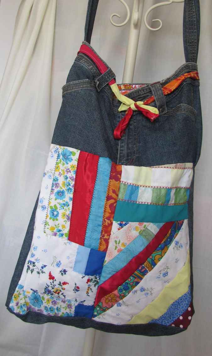 large image of art item: bag &ndash; jeans quiltstripes