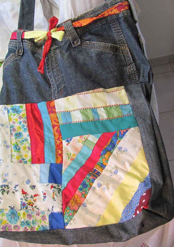 large image of art item: bag &ndash; jeans quiltstripes