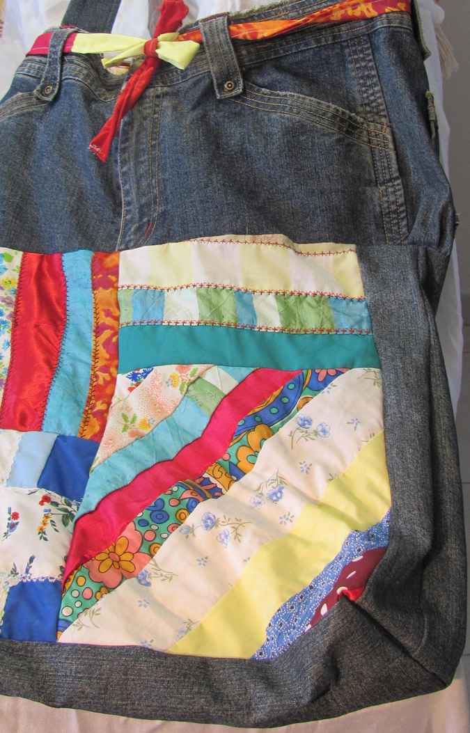 large image of art item: bag &ndash; jeans quiltstripes