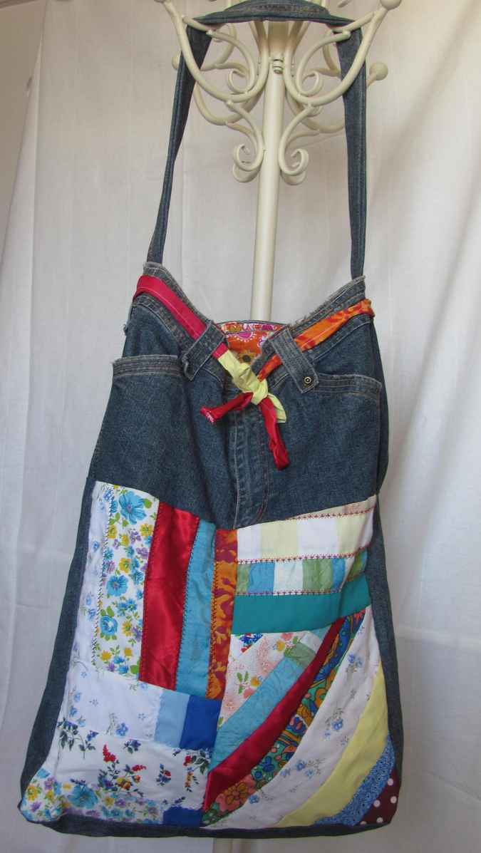 large image of art item: bag &ndash; jeans quiltstripes