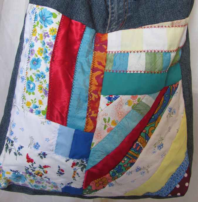 large image of art item: bag &ndash; jeans quiltstripes