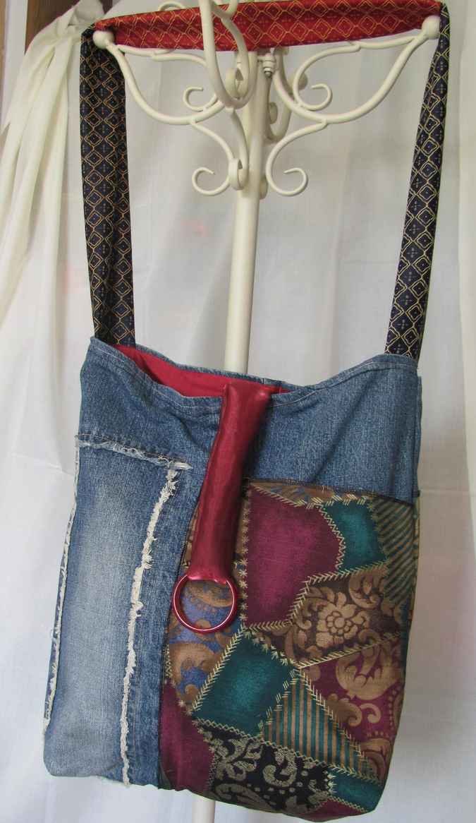 large image of art item: bag &ndash; jeans quiltwork
