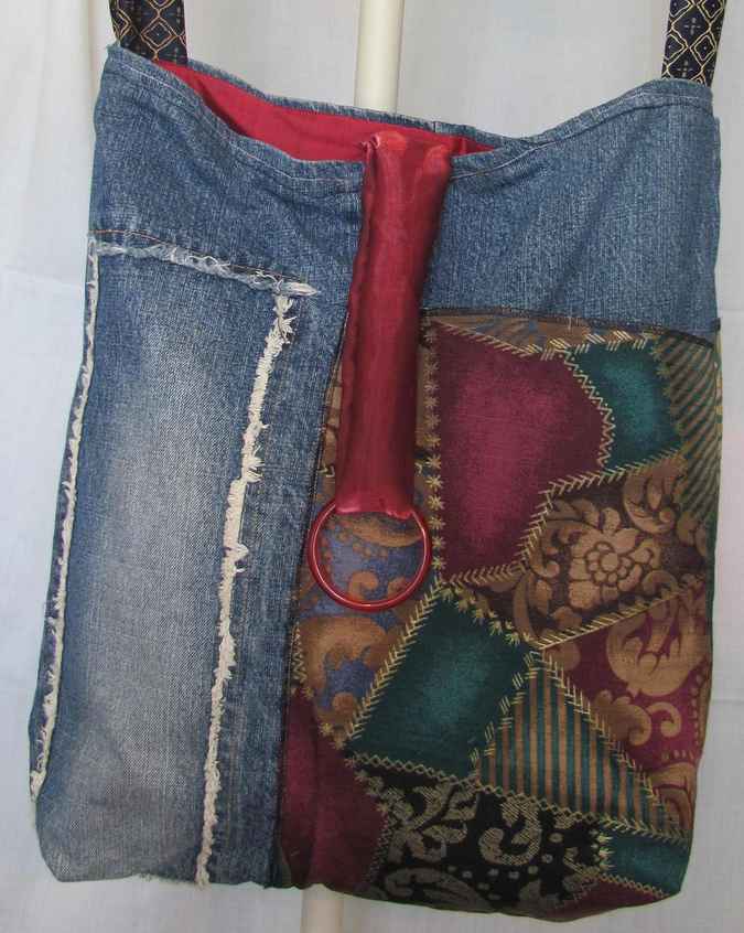 large image of art item: bag &ndash; jeans quiltwork
