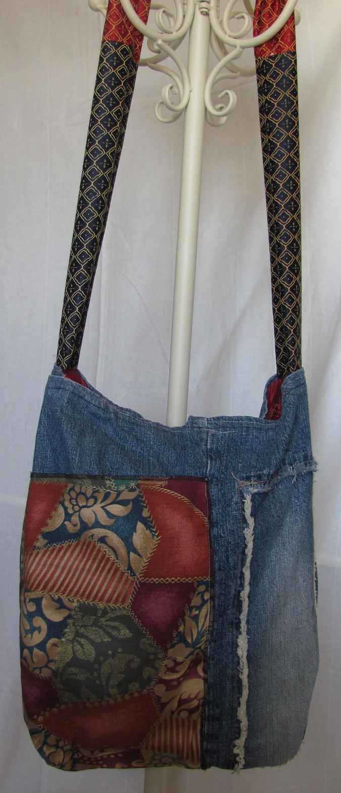 large image of art item: bag &ndash; jeans quiltwork