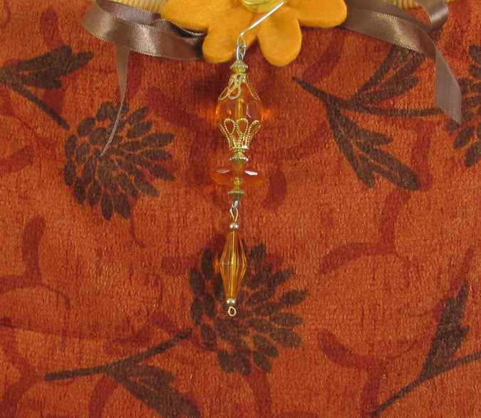 large image of art item: bag &ndash; orange with flower