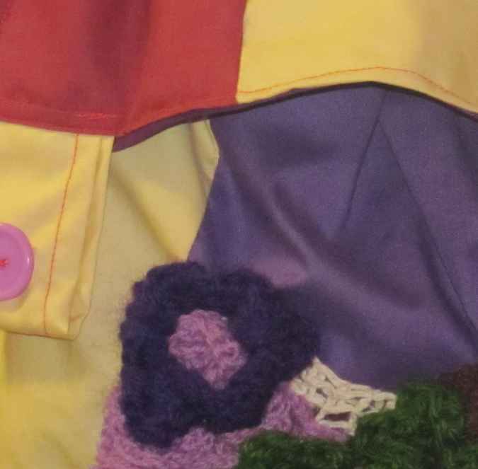 large image of art item: bag &ndash; punch banana crochet flowers