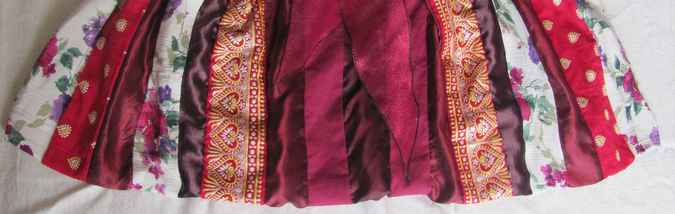 large image of art item: bag &ndash; purple red white ribbon