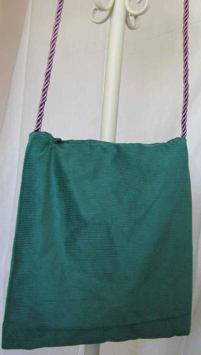 large image of art item: bag &ndash; quiltwork blue turquoise flower motif