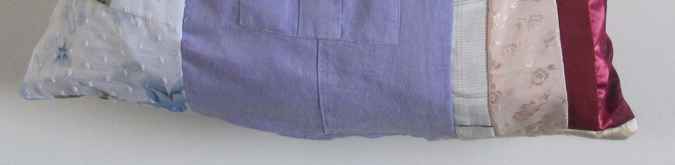 large image of art item: bag &ndash; quiltwork violet white crimson