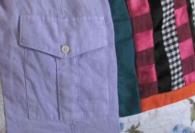 large image of art item: bag &ndash; quiltwork violet white crimson