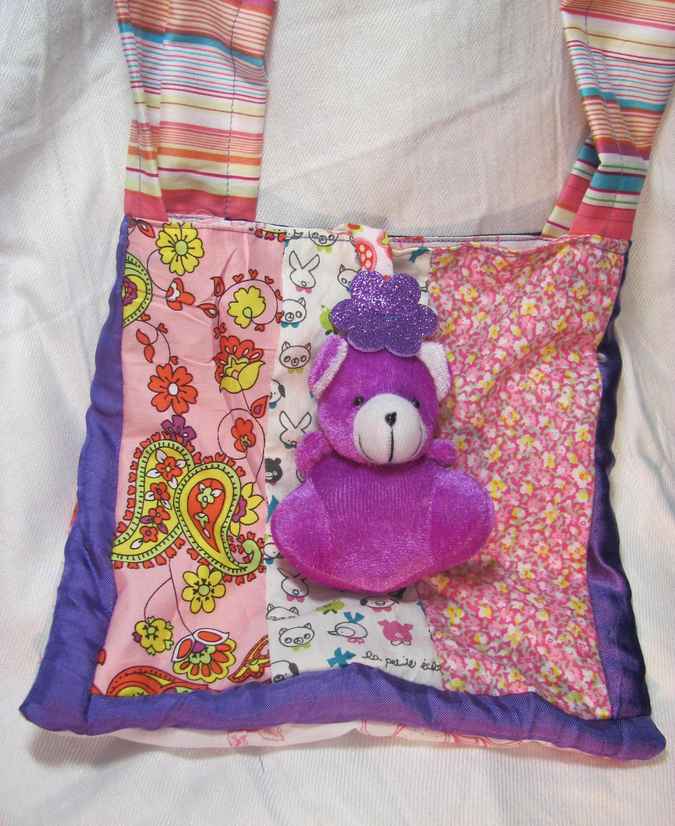 large image of art item: bag &ndash; teddy bear purple