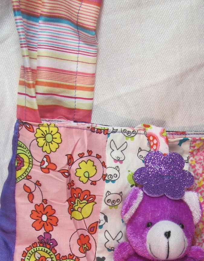 large image of art item: bag &ndash; teddy bear purple