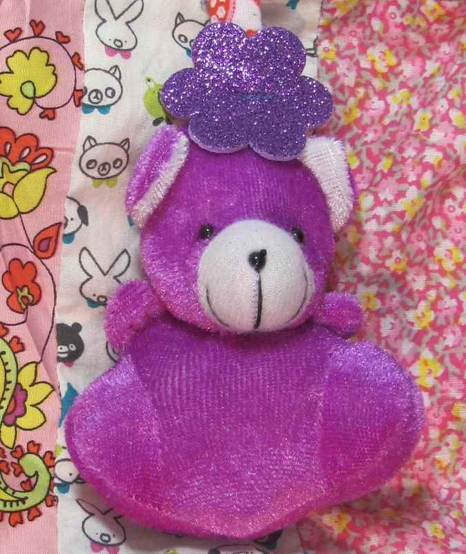 large image of art item: bag &ndash; teddy bear purple
