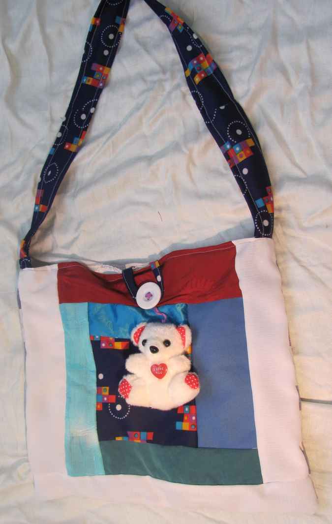 large image of art item: bag &ndash; teddy bear white